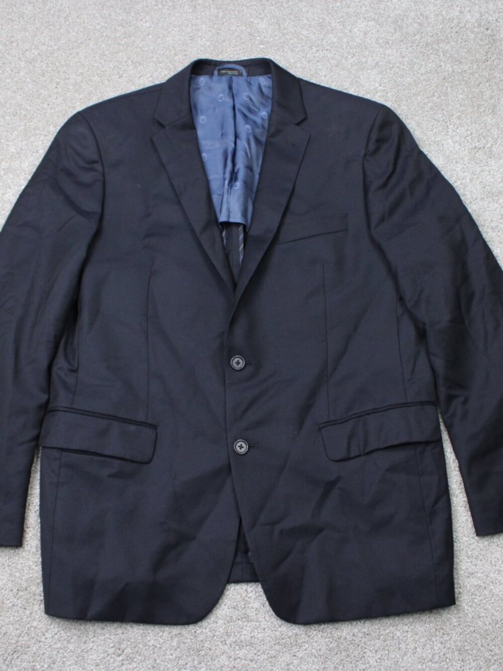 John Varvatos USA Blazer Mens 44 R Black Wool Jacket Casual Business 2 Button